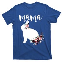 Bunny Mama With Rose Flowers Graphic Funny Gift T-Shirt