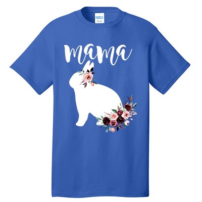 Bunny Mama With Rose Flowers Graphic Funny Gift Tall T-Shirt