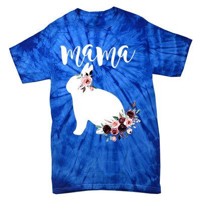 Bunny Mama With Rose Flowers Graphic Funny Gift Tie-Dye T-Shirt