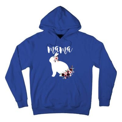 Bunny Mama With Rose Flowers Graphic Funny Gift Tall Hoodie