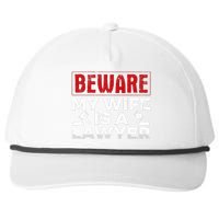 Beware My Wife Is A Lawyer Attorney Legal Counsel Paralegal Snapback Five-Panel Rope Hat