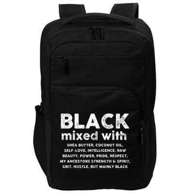 Black Mixed With Shea Butter Afro American Impact Tech Backpack
