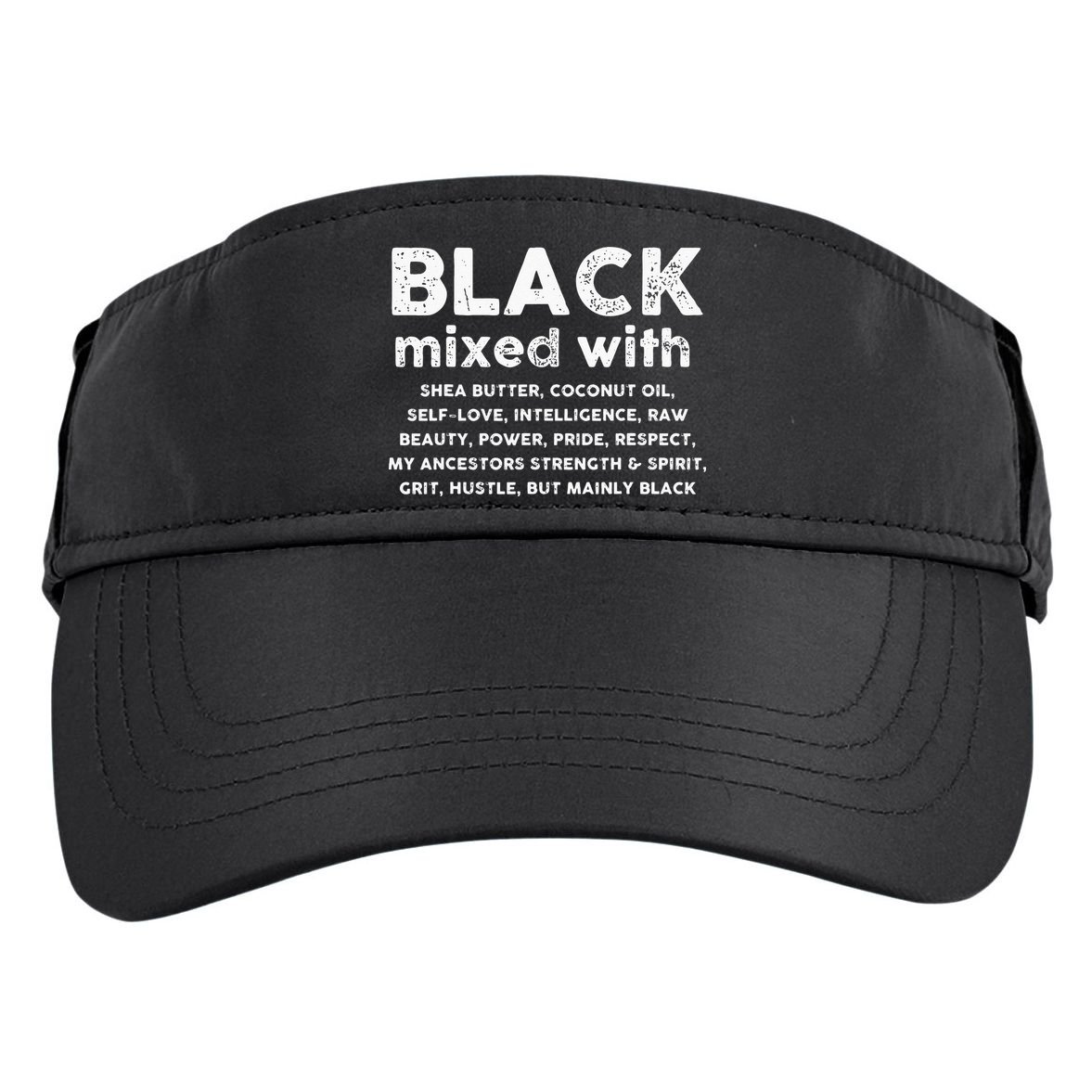 Black Mixed With Shea Butter Afro American Adult Drive Performance Visor