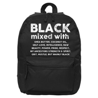 Black Mixed With Shea Butter Afro American 16 in Basic Backpack