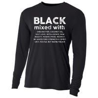 Black Mixed With Shea Butter Afro American Cooling Performance Long Sleeve Crew