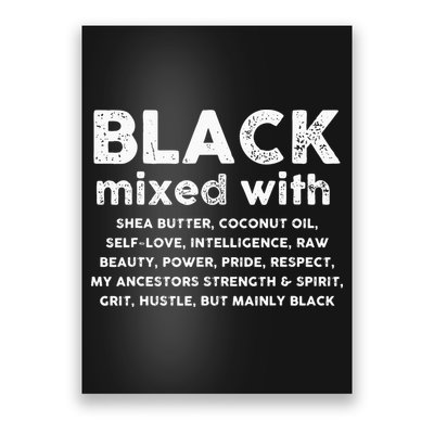 Black Mixed With Shea Butter Afro American Poster
