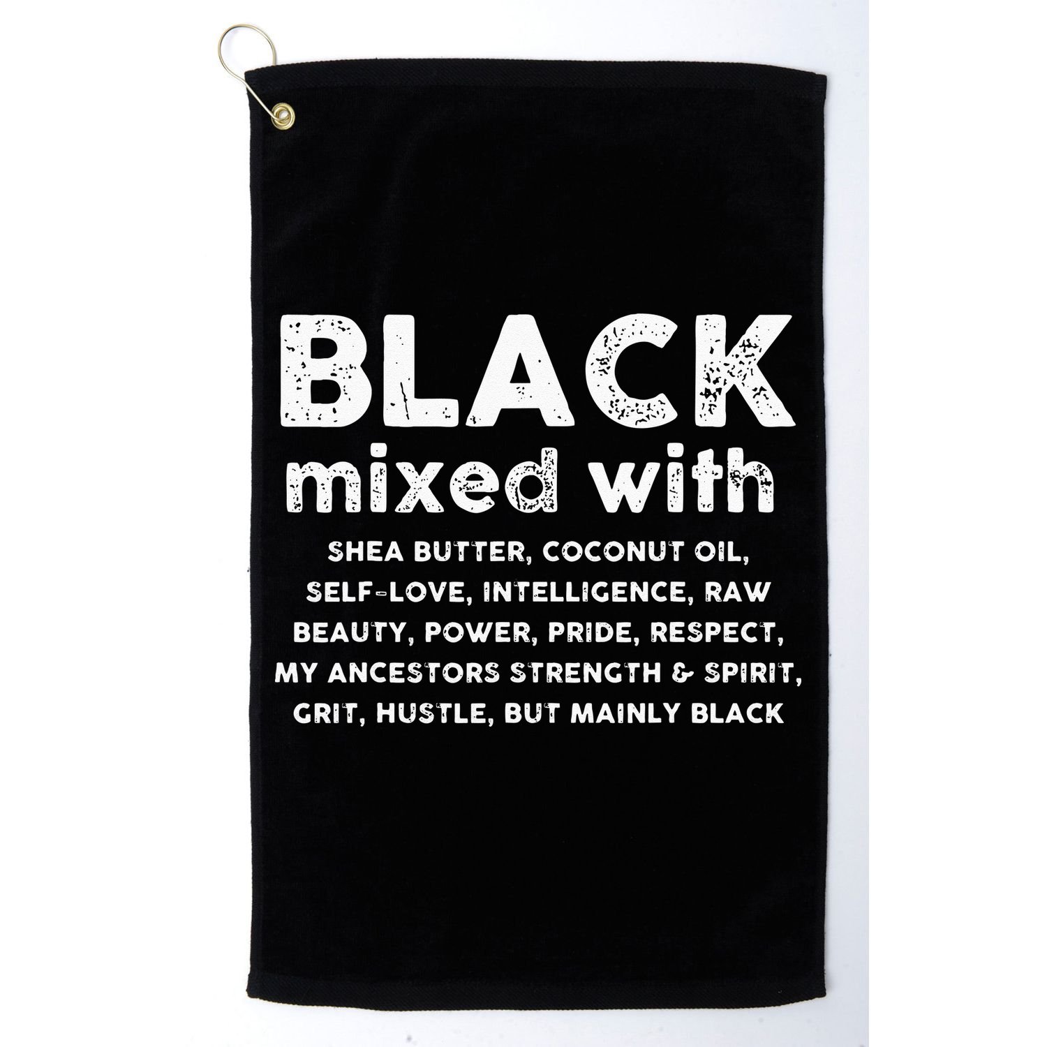 Black Mixed With Shea Butter Afro American Golf Towel