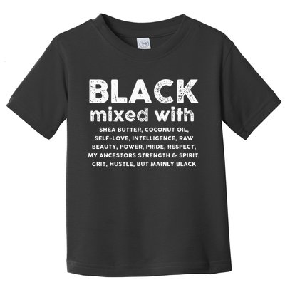 Black Mixed With Shea Butter Afro American Toddler T-Shirt