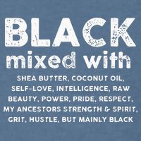 Black Mixed With Shea Butter Afro American Garment-Dyed Sweatshirt