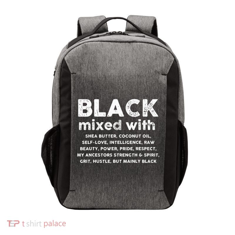 Black Mixed With Shea Butter Afro American Vector Backpack