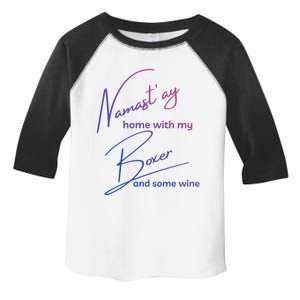 Boxer Mom Wine Lover Tee With Yoga Namaste Boxer Dog Gift Great Gift Toddler Fine Jersey T-Shirt