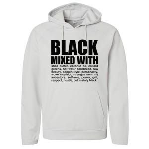 Black Mixed With Shea Butter Prideful Expression Performance Fleece Hoodie