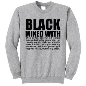 Black Mixed With Shea Butter Prideful Expression Tall Sweatshirt