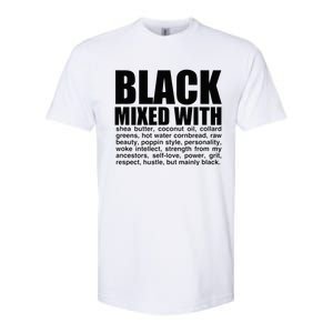 Black Mixed With Shea Butter Prideful Expression Softstyle CVC T-Shirt