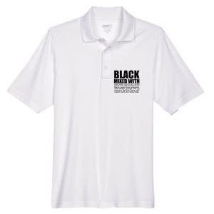 Black Mixed With Shea Butter Prideful Expression Men's Origin Performance Pique Polo