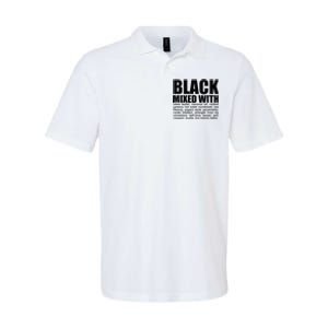 Black Mixed With Shea Butter Prideful Expression Softstyle Adult Sport Polo