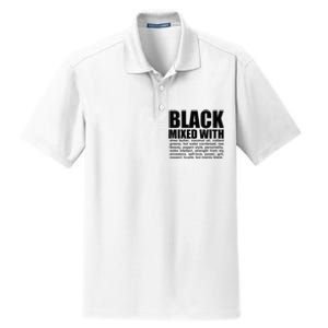 Black Mixed With Shea Butter Prideful Expression Dry Zone Grid Polo