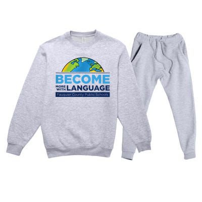 Become More With Language. ESL Teacher. Premium Crewneck Sweatsuit Set