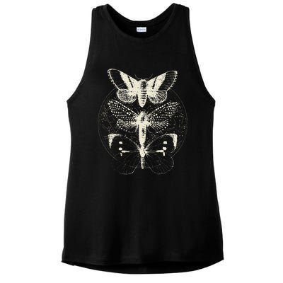 Butterfly Moth Witchcore Insect Astronomy Lover Witchy Ladies PosiCharge Tri-Blend Wicking Tank