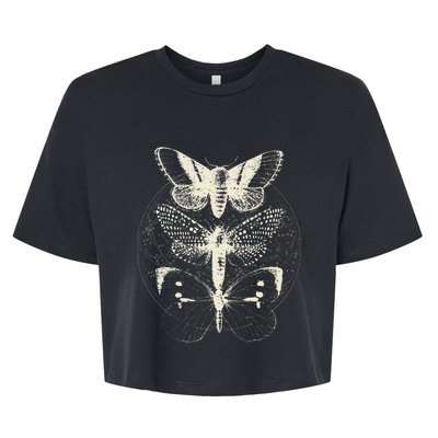 Butterfly Moth Witchcore Insect Astronomy Lover Witchy Bella+Canvas Jersey Crop Tee