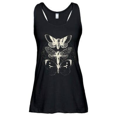 Butterfly Moth Witchcore Insect Astronomy Lover Witchy Ladies Essential Flowy Tank