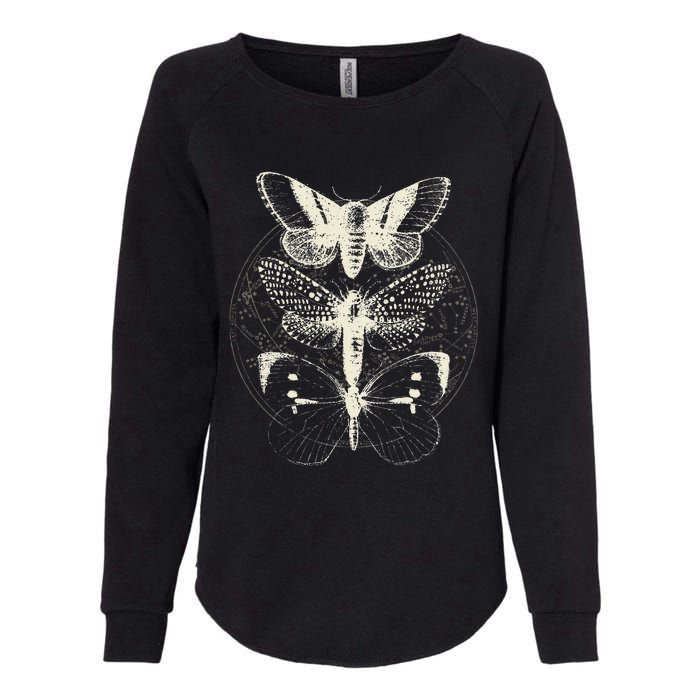 Butterfly Moth Witchcore Insect Astronomy Lover Witchy Womens California Wash Sweatshirt