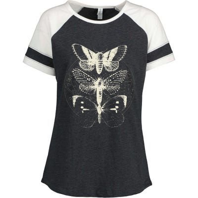 Butterfly Moth Witchcore Insect Astronomy Lover Witchy Enza Ladies Jersey Colorblock Tee