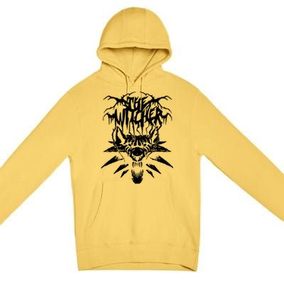 Black Metal Witcher Premium Pullover Hoodie