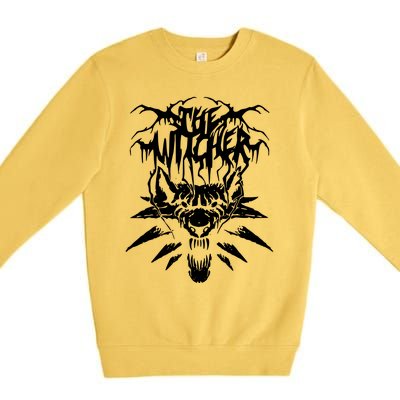 Black Metal Witcher Premium Crewneck Sweatshirt