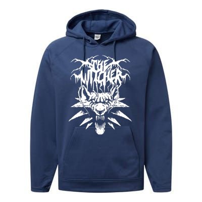 Black Metal Witcher Performance Fleece Hoodie