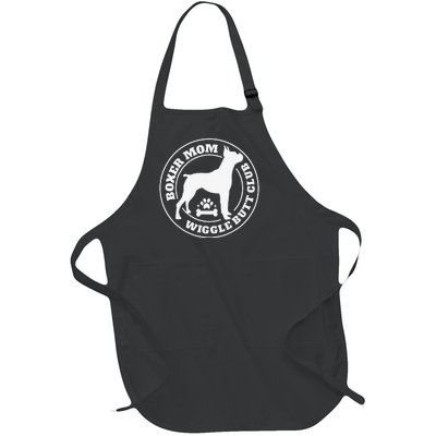 Boxer Mom Wiggle Butt Club Boxer Dog Gifts Full-Length Apron With Pockets