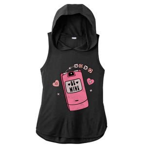 Be Mine Xoxo Hugs Kisses Groovy Retro Valentine's Day Couple Gift Ladies PosiCharge Tri-Blend Wicking Draft Hoodie Tank