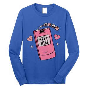 Be Mine Xoxo Hugs Kisses Groovy Retro Valentine's Day Couple Gift Long Sleeve Shirt