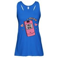 Be Mine Xoxo Hugs Kisses Groovy Retro Valentine's Day Couple Gift Ladies Essential Flowy Tank