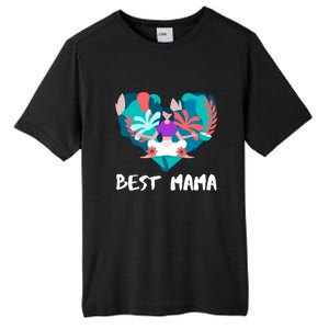 Best Mama Yoga Mom Gift Tall Fusion ChromaSoft Performance T-Shirt