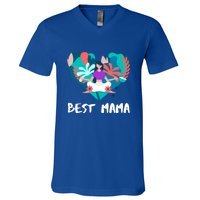 Best Mama Yoga Mom Gift V-Neck T-Shirt