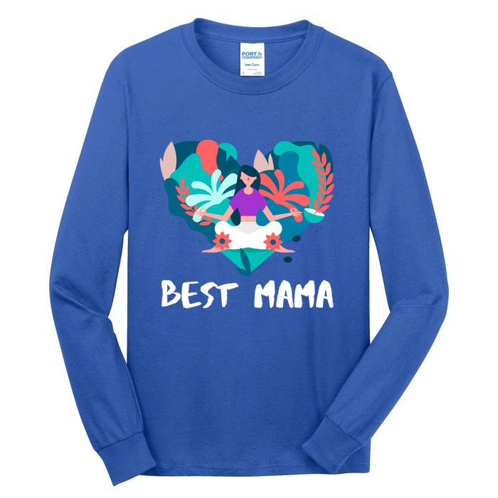 Best Mama Yoga Mom Gift Tall Long Sleeve T-Shirt