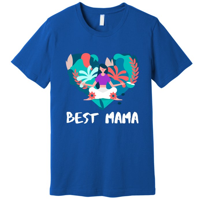 Best Mama Yoga Mom Gift Premium T-Shirt