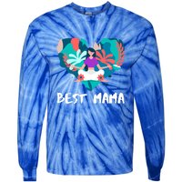 Best Mama Yoga Mom Gift Tie-Dye Long Sleeve Shirt