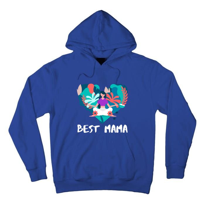 Best Mama Yoga Mom Gift Tall Hoodie