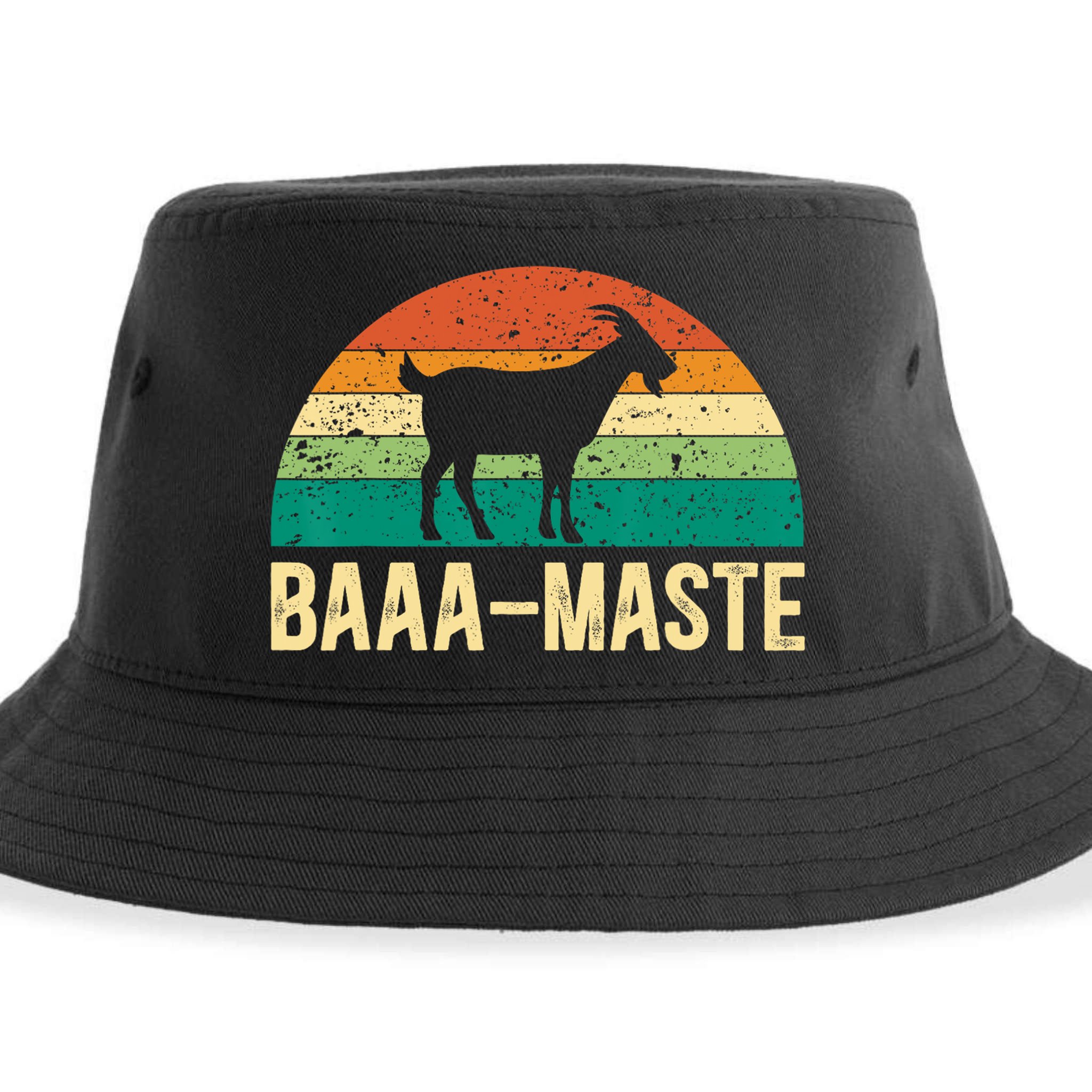 Baaa Maste Yoga Lover Spiritual Meditation Goat Lady Sustainable Bucket Hat