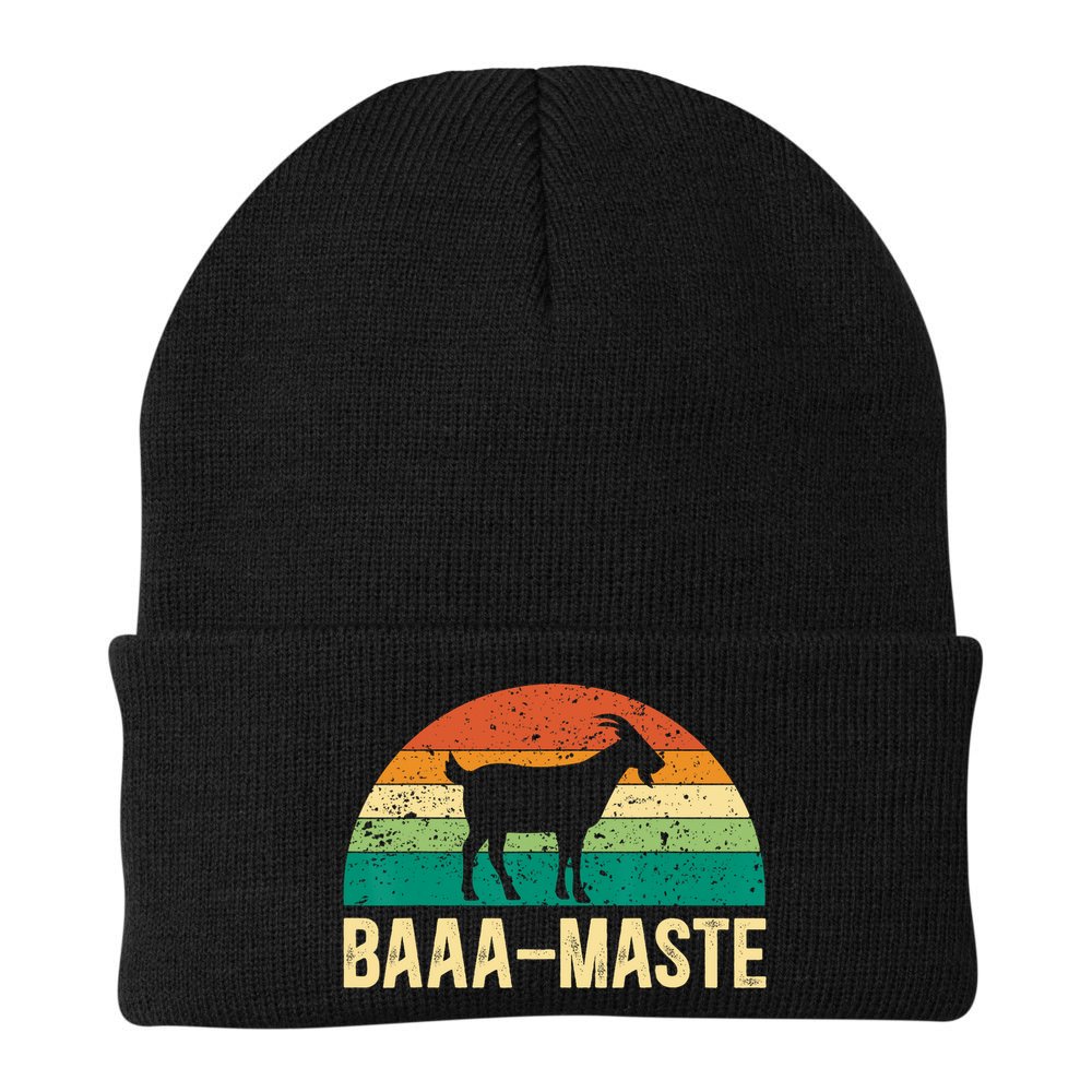 Baaa Maste Yoga Lover Spiritual Meditation Goat Lady Beanie