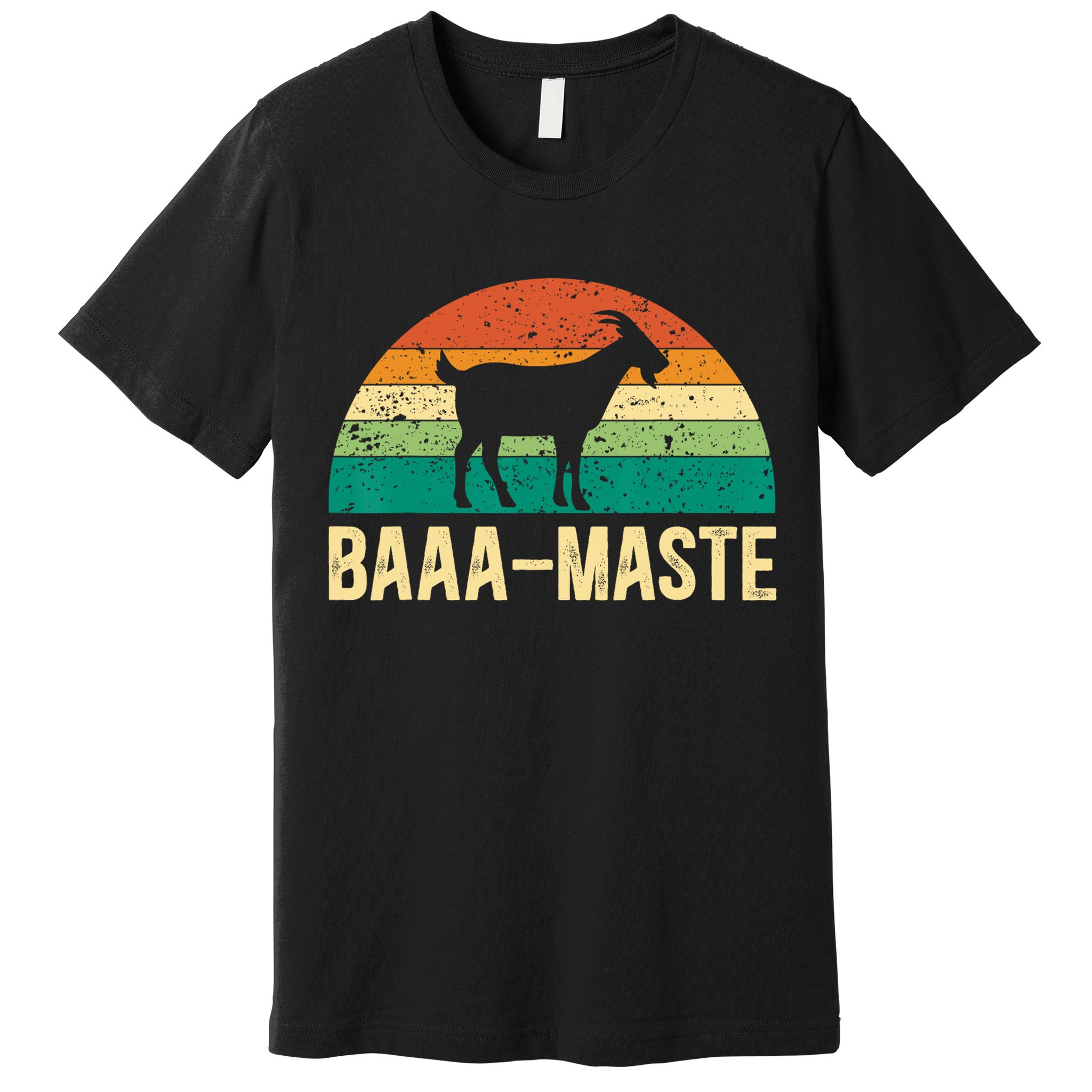 Baaa Maste Yoga Lover Spiritual Meditation Goat Lady Premium T-Shirt