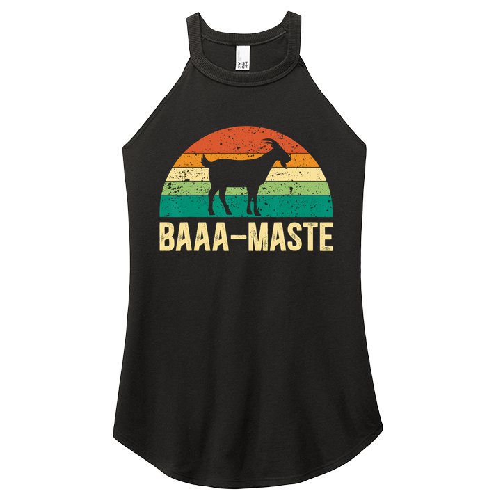 Baaa Maste Yoga Lover Spiritual Meditation Goat Lady Women's Perfect Tri Rocker Tank