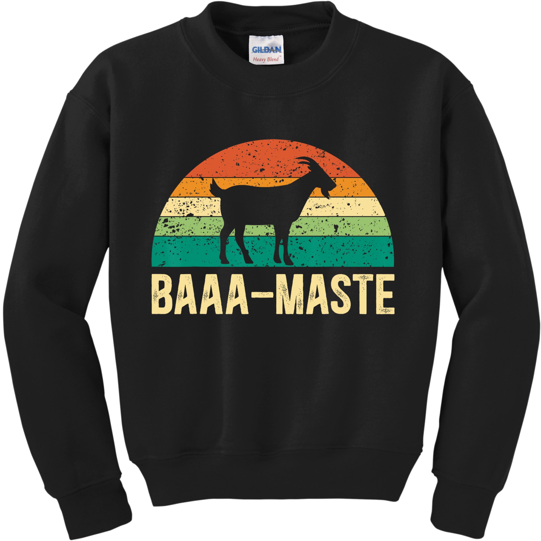 Baaa Maste Yoga Lover Spiritual Meditation Goat Lady Kids Sweatshirt
