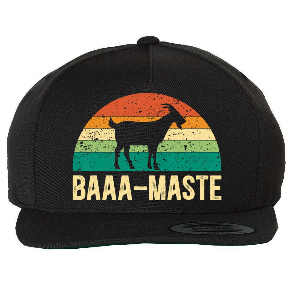 Baaa Maste Yoga Lover Spiritual Meditation Goat Lady Wool Snapback Cap