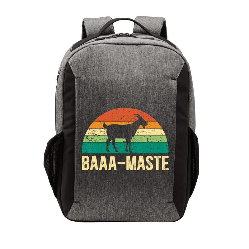 Baaa Maste Yoga Lover Spiritual Meditation Goat Lady Vector Backpack
