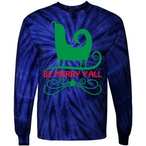 Be Merry Yall Tie-Dye Long Sleeve Shirt