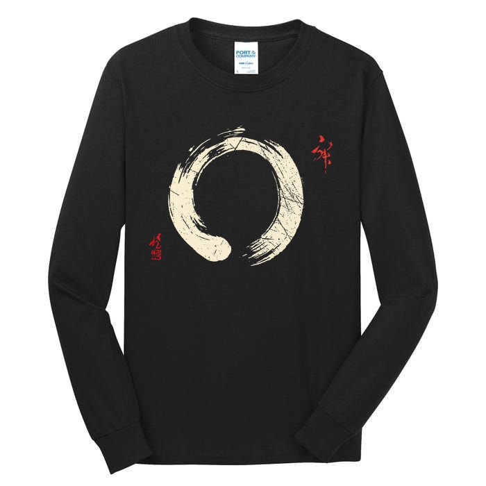 Buddhism Meditation Yoga Bonsai Zen Enso Circle Goa Karma Om Tall Long Sleeve T-Shirt