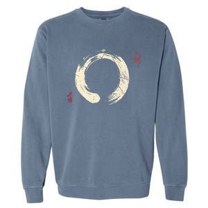 Buddhism Meditation Yoga Bonsai Zen Enso Circle Goa Karma Om Garment-Dyed Sweatshirt